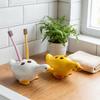 Duck-Shaped Toothbrush Set Stand Upright Storage Bathroom Organizer  Sink Countertop