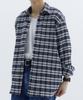 TRIP LE SENS Washed Wrinkle Check Shirt_Green