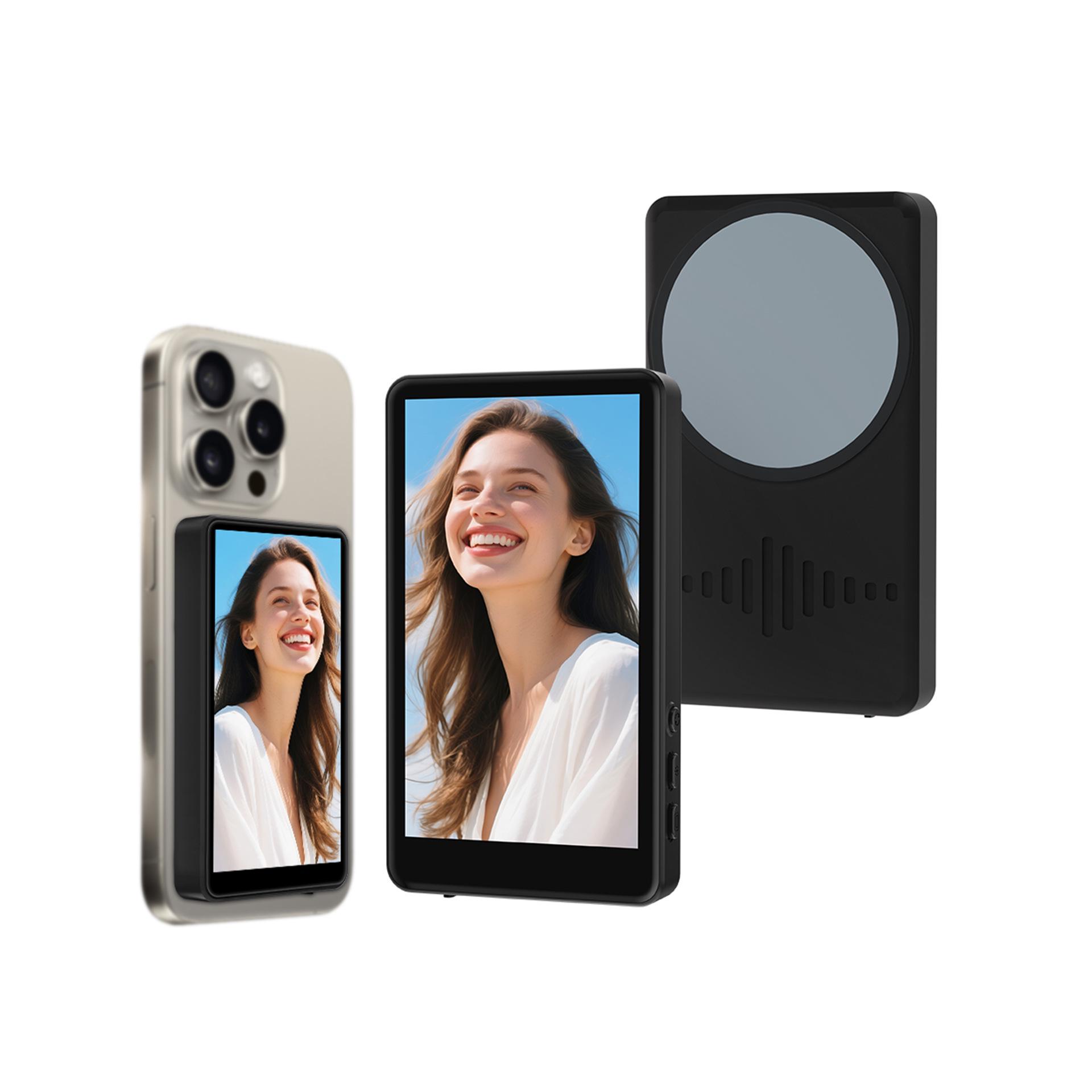 

Wireless Screen Mirroring Device for Live Streaming & Selfie Rear Display
