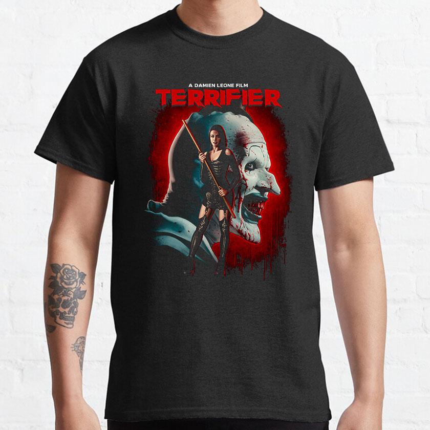 More Then Awesome Terrifier Movie Horror Art The Clown scary film For Halloween gift clothing cotton printed TShirt plus size