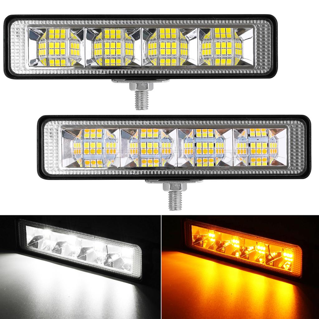 6" Inch 12V 24V LED Light Bar Off Road Spotlight White & Yellow LED Driving Fog Light for Cars Truck 4x4 Boat Lada Atv Work Lamp