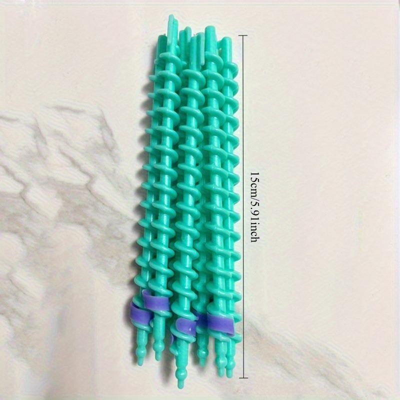 52pcs Mixed Color Spiral Hair Curling Rods - Heat-Resistant Barrels for Salon & Home Use, Durable Plastic Waves & Curls Styling Tools for Women
