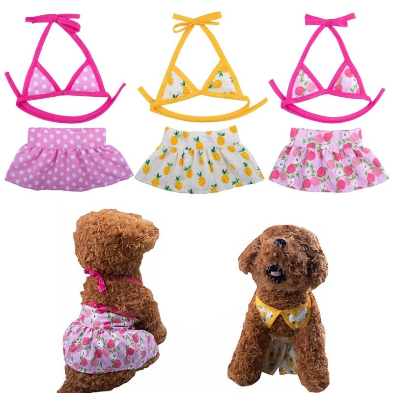 Hunde Blumen-Badebekleidung Katze Sommer-Strandkleid Haustier-Kostüm Badeanzug mit Blumenmuster Party-Kleidung Foto-Outfit für Haustier
