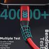 2m USB-C To USB-C Cable 100W 5A/20V Nylon Braided Phone Tablet Fast Charging Digital Display Cord