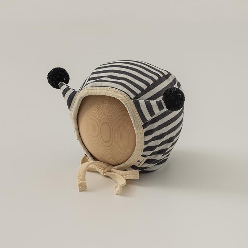 Frühlings Kleinkinder Ohrenklappenmütze mit Antennen-Optik & Verstellbarem Kinnband, 3-12M Säuglings Jungen Mädchen Ohrenschutz Mütze