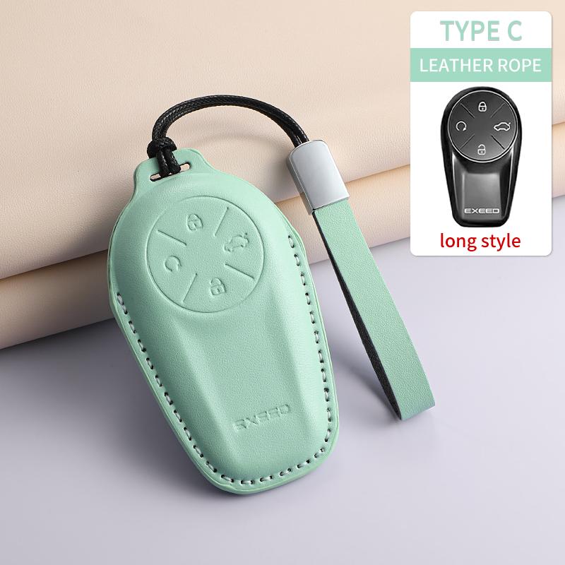 For Chery Exeed Et Txl Starway Vx Starlightrun C-Dm Car Keychain Protection Case Pu Car Remote Case Cover Shell Fashion Keychain