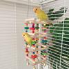 Parrot Chewing Toys Wood Ornament Natural Wooden Bird Climbing Toy Safe Multifunctional Woodpecker Accessories for Adults Pet
