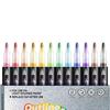 Outline Pen Set, 12Pcs Metallic Outline Marker Pens Gifts Card Writing Double Line Outline Pens Metallic Paint Markers