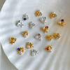 2Pcs 3D Exquisite Alloy Nail Art Charms Kawaii Starfish Pearl Design Nail Rhinestone Decorations Diy Accessories
