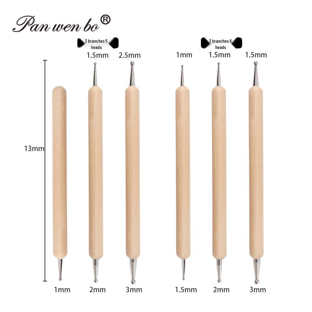 3-Piece Wooden Handle Embossing & Dotting Tool Set for Quilling, Pottery, Clay, and Paper Scoring