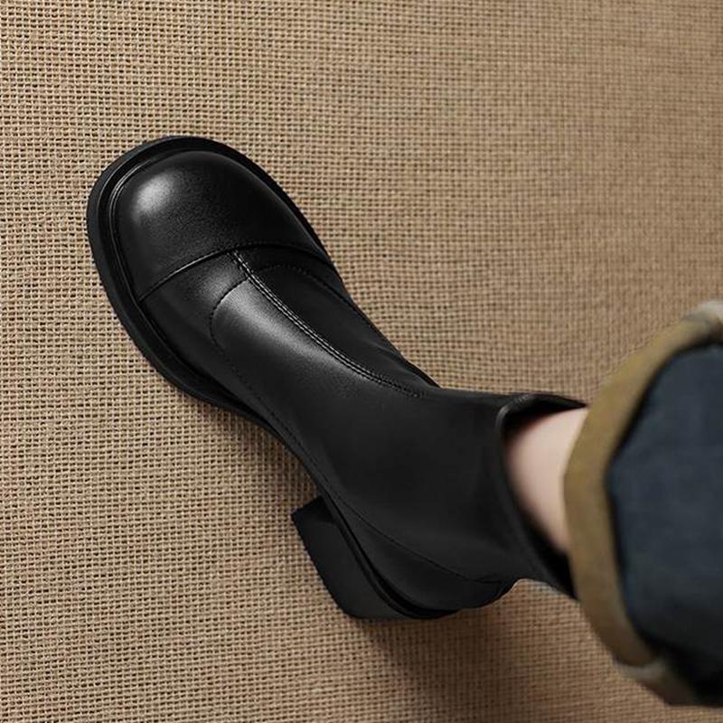 Krazing Pot Microfiber Winter Round Toe Modern Platform Size 33 Boots Size 43 Office Lady Women Fashion Ankle Boots