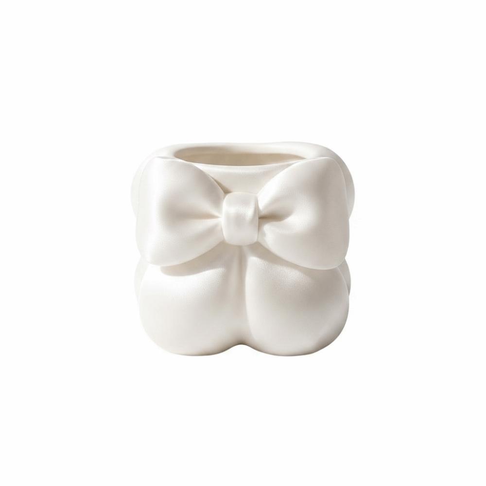 Cute 3D Printed Storage Box Creative Multi-function Bow Pen Holder Sweet Flower Vase Desktop Organizer Vanity Organizer
