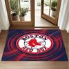 Boston Red Sox Design Crystal Velvet Rug Soft Decorative Mat for Bedroom Entrance