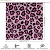Leopard Print Shower Curtain for Bathroom Decor Pink and Black Pattern Waterproof  Durable Suitable for Wet and Dry Separation