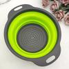 Round Collapsible Colander & Telescopic Fruit Basket with Handle - Vegetable Washing Gadget