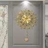 Luxury Golden European‑Style Wall Clock,Fashion Creative Hanging Clock,Wall‑Mounted Timepiece For Living Room,Bedroom Home Decor (Battery Not Included