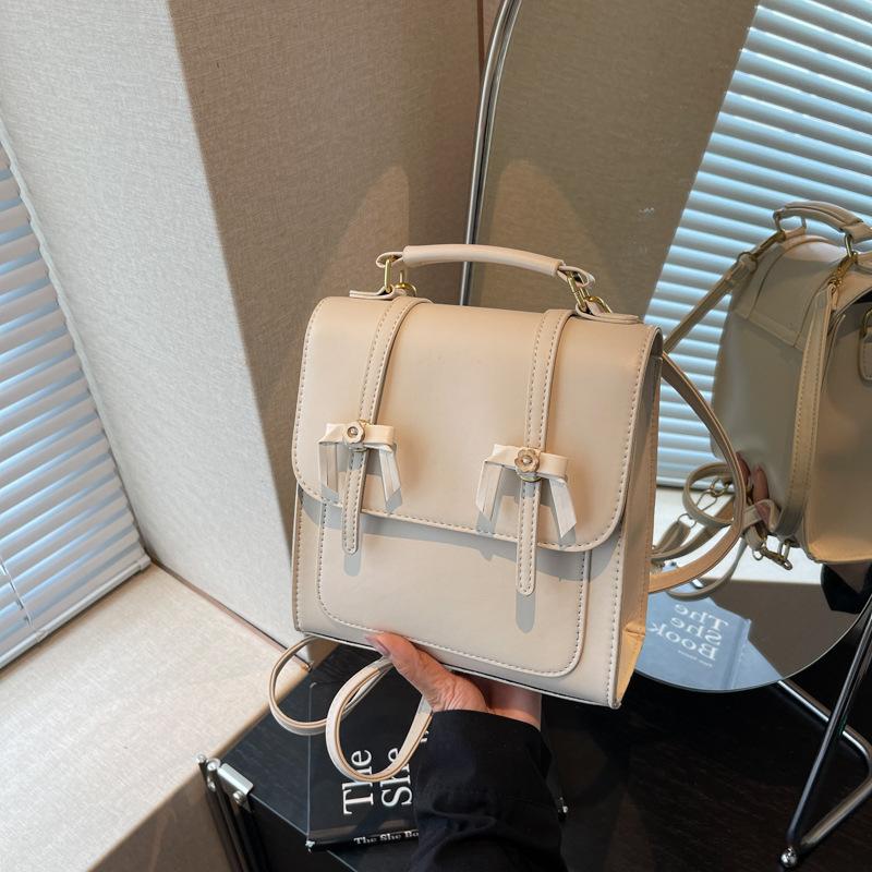 British Retro Backpack Women's New Autumn and Winter Student Backpack Multi-functional Schoolbag Handbag