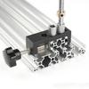 Aluminum Profile Track Drill Guide Punch Locator w/ Clamp and M6 Countersunk Step Drill - Universal Profiles Link Hole Locator