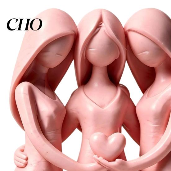Delicate Detail Figurine Sisters Friendship Statue 3D Printed 3 for Living Modern Minimalist Sculpture Room Office Dorm Apartment Home Decor Heartfelt