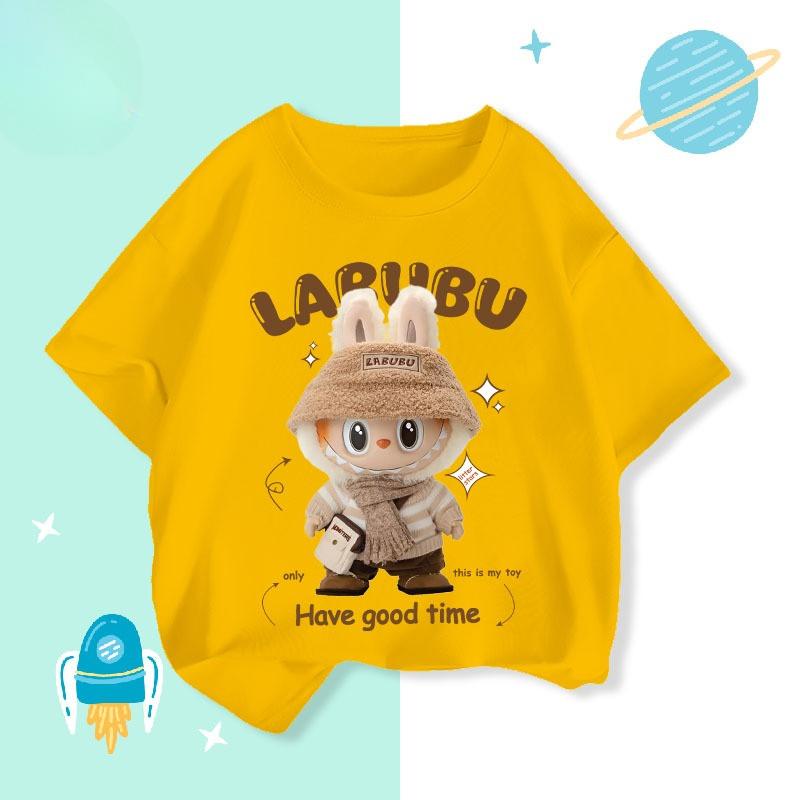 LABUBU Stilvolles Jungen-T-Shirt-Kombiset Leicht & Atmungsaktiv für Sommerliche Freizeitkleidung