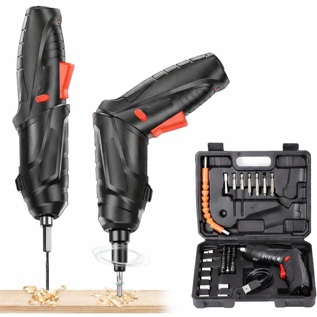 3.6V Cordless Electric Screwdriver Set 47 Mini Screwdriver Usb Suitcase
