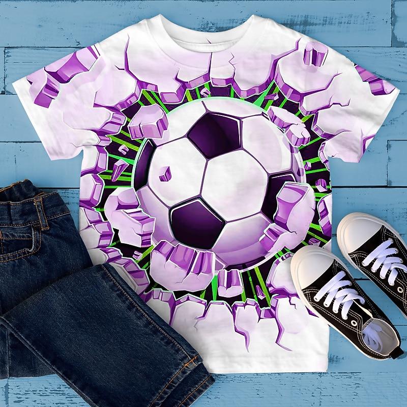

3D Pattern Animal Print Children s T-shirt Short Sleeved Summer Sports Fashion Street Casual Top 110