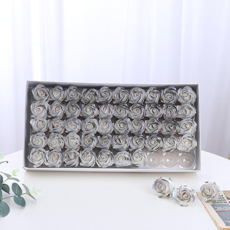 

Ice Blue Three-Layer Rose Soap Flower with Base Support - DIY Handmade Floral Materials