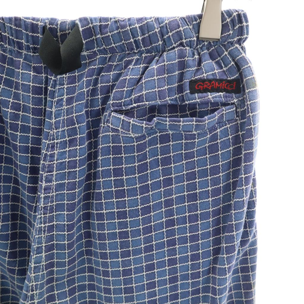 Gramicci Check Pattern Easy pants S Blue Outdoors Men's Used