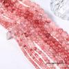 Blood Red Persian Jade & Rose Beads Strawberry Crystal Chalcedony DIY Bracelet Accessories