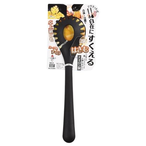 PEARL METAL BiT Action G-5005 Black Nylon Multi-Tongs for Frying Pans and Pots, 25.5 x 6.5 x 3.5 cm