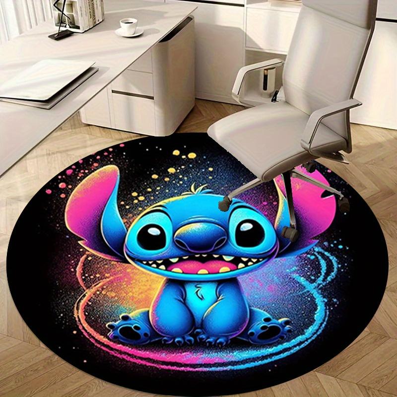 1pc Stitch Themed Home Office Outdoor Round Carpet Gift, Colorful Galaxy Design for Room DecorRD05200