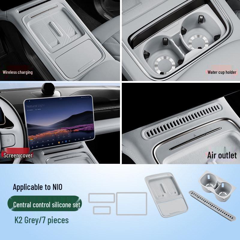 Nio ES6 EC6 ET5 T Center Console Silicone Storage Box for 25 Models - Car Interior Accessories