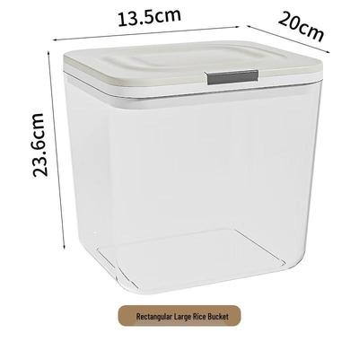 LISM Rechteckige Große Versiegelte Aufbewahrungsbehälter für Reis und Getreide (2er-Pack)