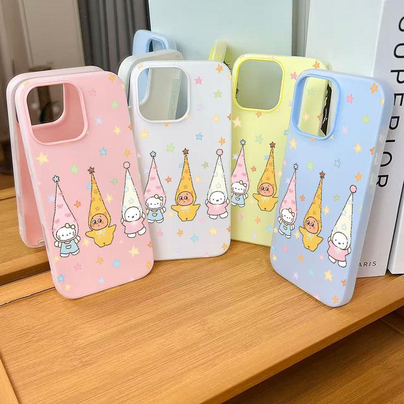 Jelly 2-in-1 Mobile Phone Case Is Suitable for Apple 17promax Cartoon Simple 14 15 16 Hard Case 16Pro.