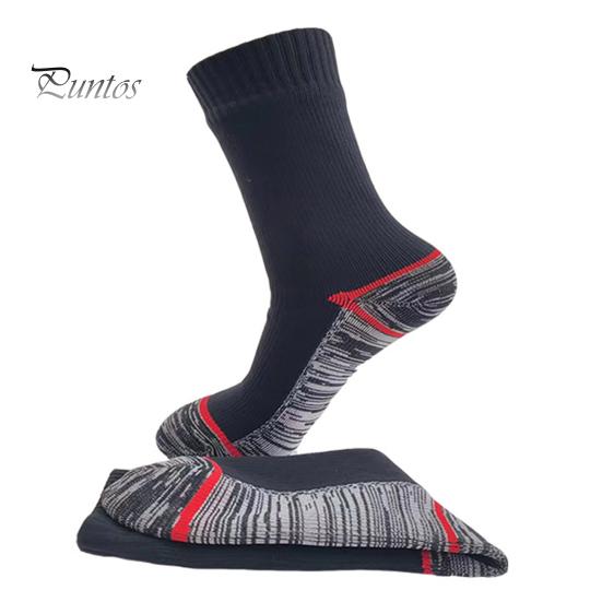 

1 пара водонепроницаемых носков, 3-слойные, дышащие, влагоотводящие, для мужчин и женщин, для активного отдыха, зимнего туризма, кемпинга, катания на лыжах, вброд, рыбалки, компрессионные носки M черный серый