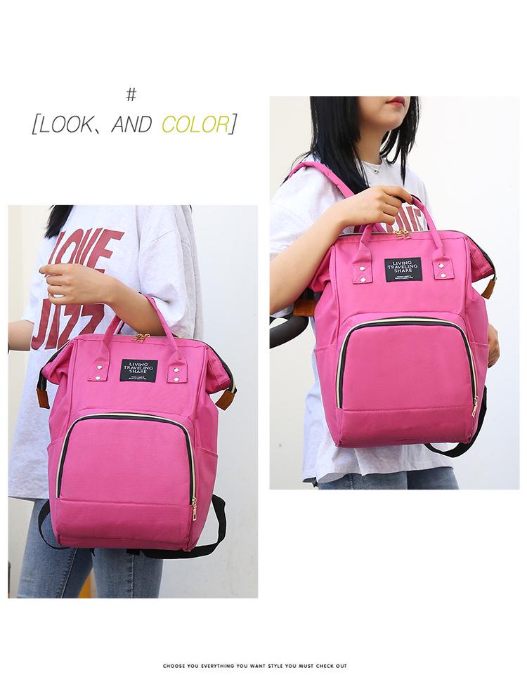 Large Capacity Splash-proof Mummy Bag: Fashionable Multi-Purpose Travel and Baby Bag