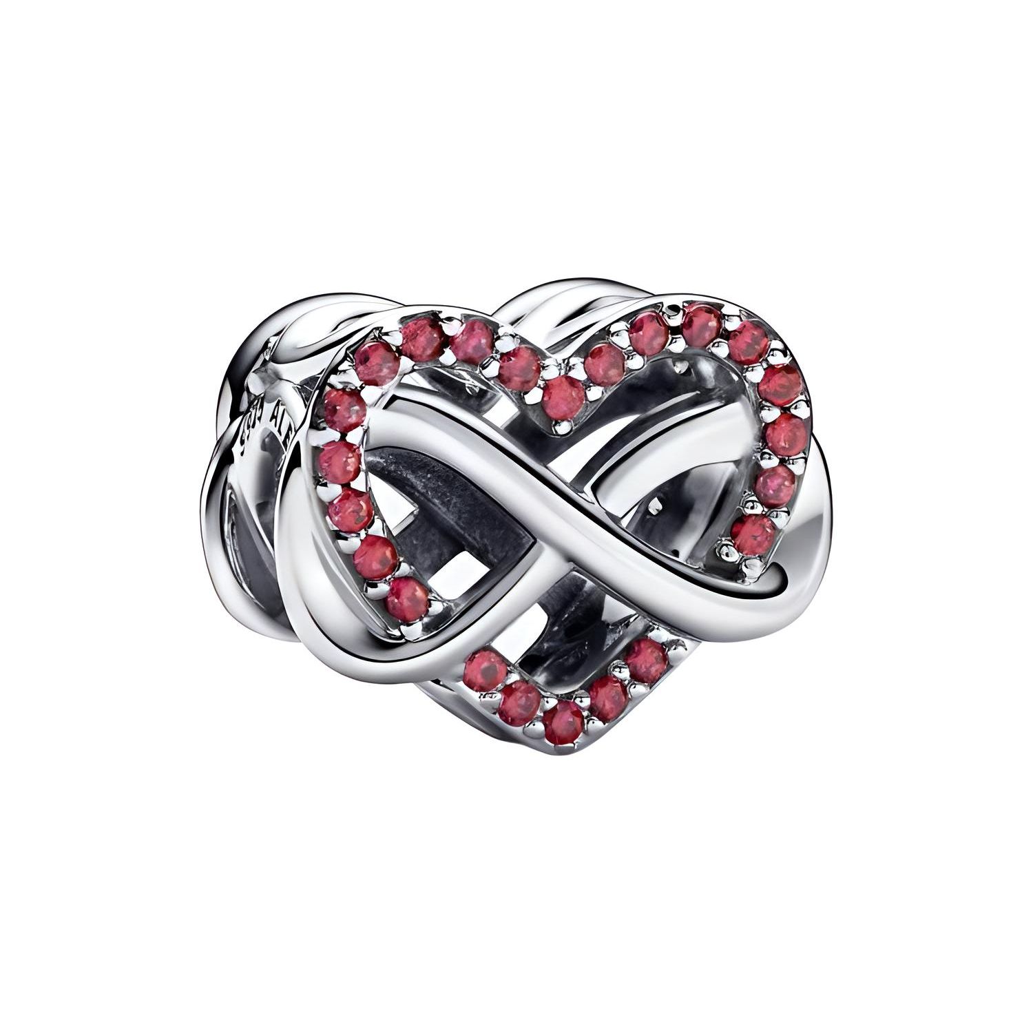 Pandora Eternal Love Red Heart Hollow 3D Charm Women pendant Silver 792246C01 Red, Silver,F