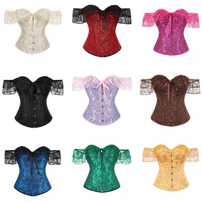 Corset Top For Women Renaissance Steampunk Bustier Top Lace Up Corset Top For Pirate Halloween Costume