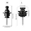 Pack of 2 Guitar Strap Locks Easy to Use Guitars Strap Buttons Metal Texture Bass Straps Locks Metal Guitar Pins