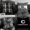 Brand C-Chancechance Classic Cushion Cover Elegant Comfort Pillowcase Sofa Bed Double-Sided Printed Invisible Zipper Home Decor