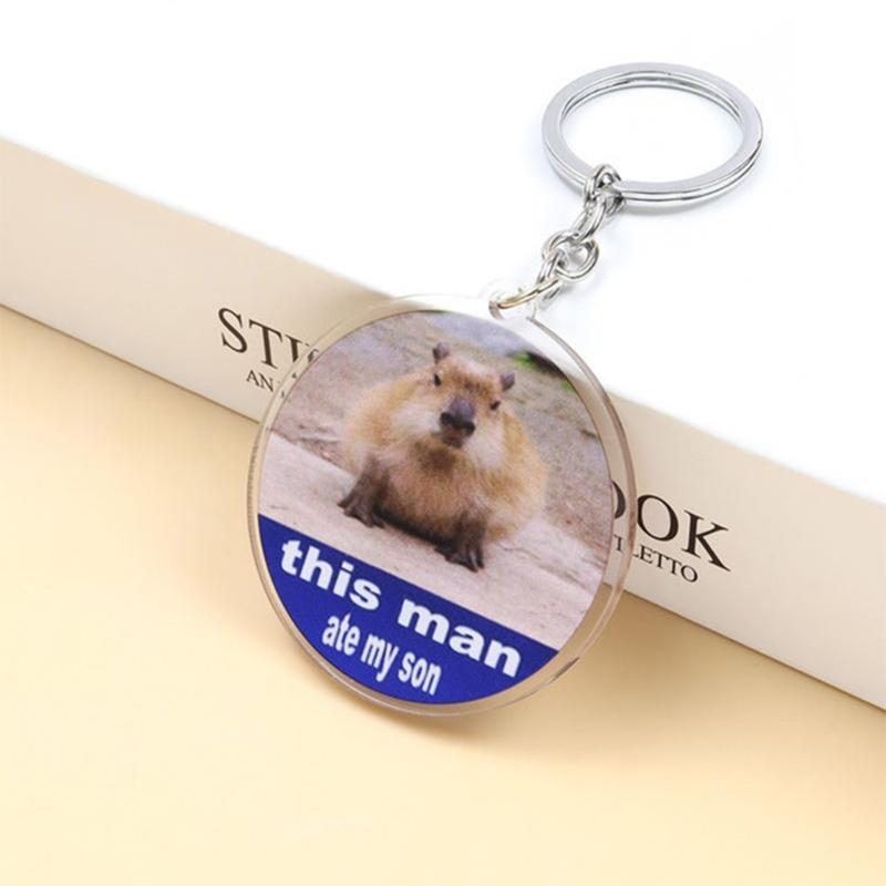 Capybara Keyring DIY Tags Backpack Luggage Keychains Ornaments Animal Keychain