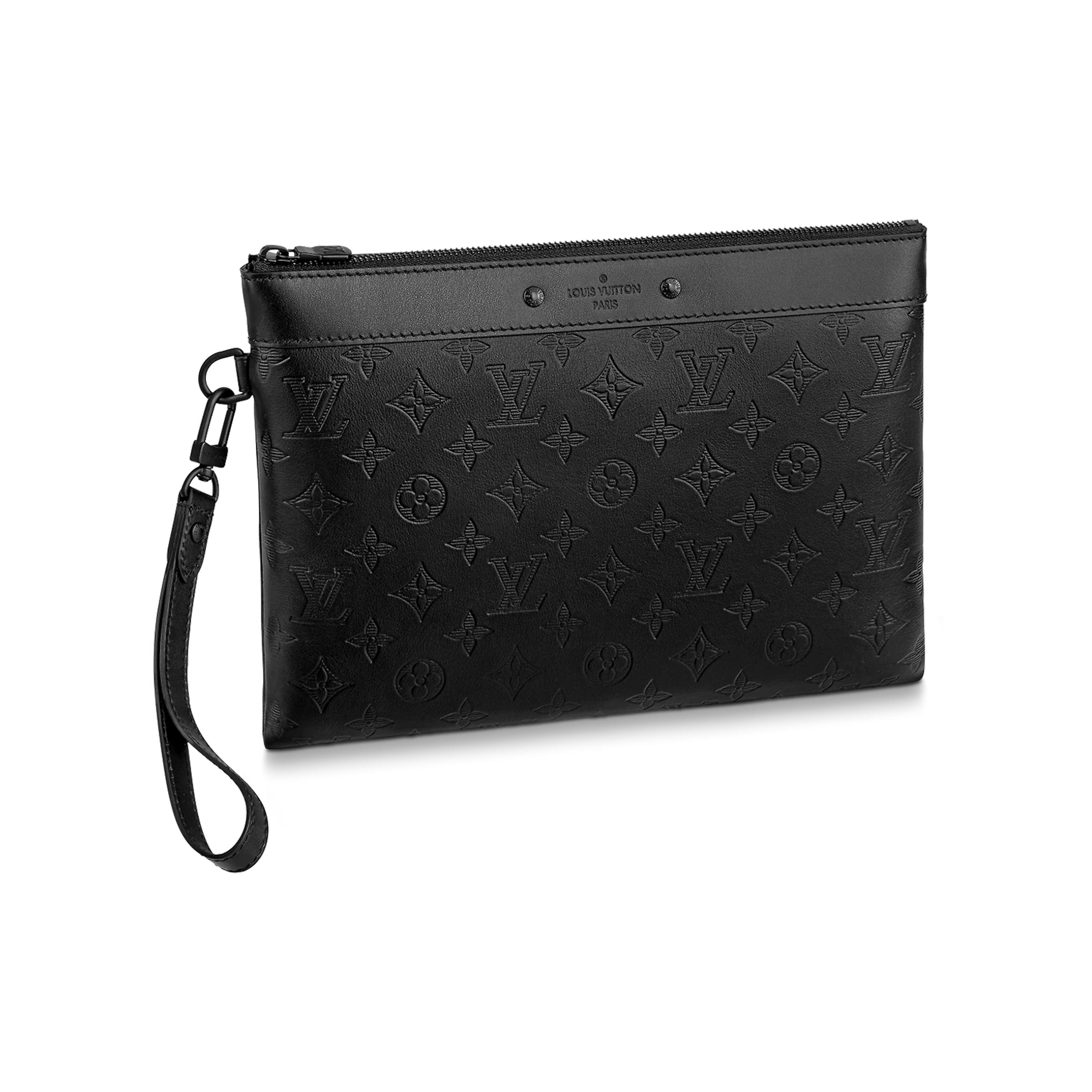 

Louis Vuitton Сумка-клатч Pochette To-Go з принтом логотипу, на блискавці, чоловічий клатч, чорний M81570 Basic Set (Bag+Dust Bag)