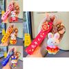 Adorable Rabbit Keychain Silicone Charm Perfect For Gifts And Backpack Decoration