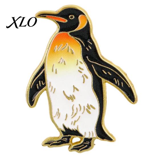 Enamel Penguin Pin Animal Brooch Pin, Bear Fox Dog Hedgehog Badge, Shape Badges Men Women Alloy for Coats Sweaters Scarves