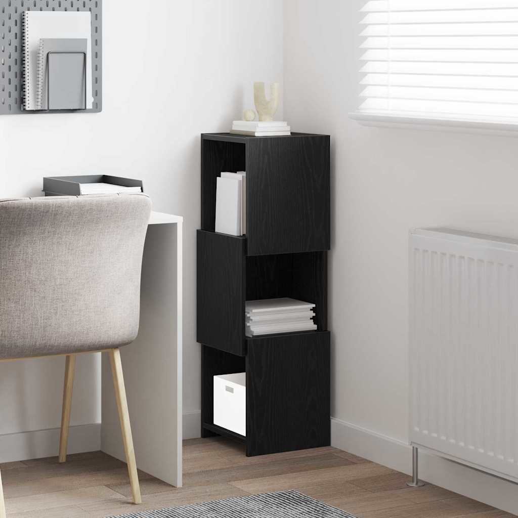 Corner Cabinet Black Oak Effect 30.5 x 30 x 95 cm Engineered Wood