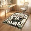 Elegant Theme Soft Crystal Velvet Rug Custom Name & Text Print Non Slip Floor Rug for Bedroom Living Room