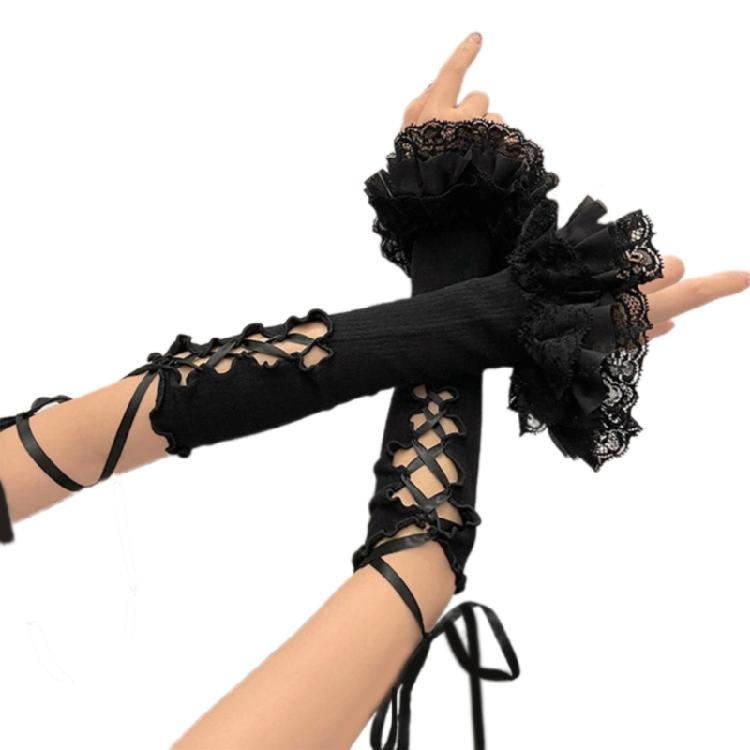 Stylish Arm Sleeves With Lace Design For Dance Parties And Daily Fashion Statement Dressingup Accessories Armcovers