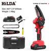 6-inch Cordless Electric Chainsaw with Rubberized Grip, Lithium Battery-Powered, Mini Woodworking & Logging Saw for Garden Tools