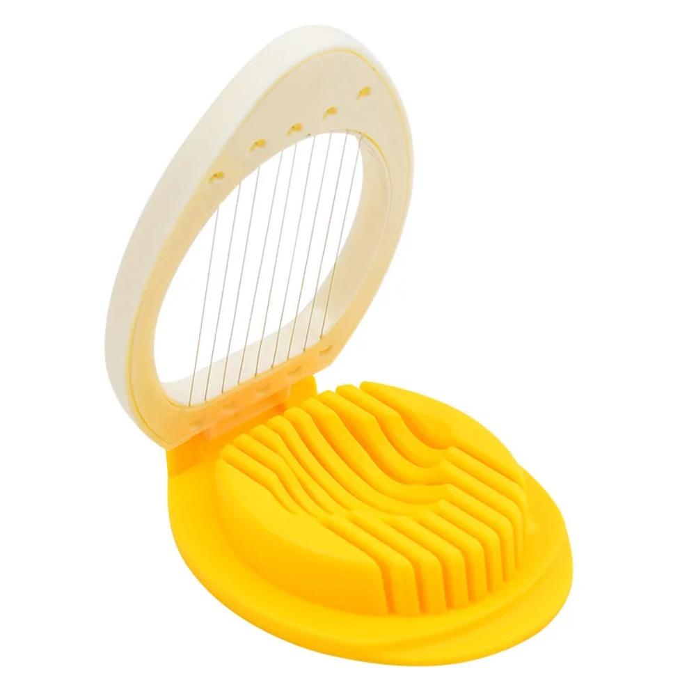 

1pc Stainless Steel Multi-purpose Egg Cutter Light and Convenient Creative Egg Slicer Egg Divider Kitchen Accessory жовтий