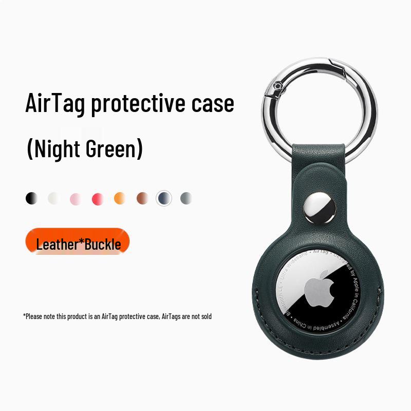 Apple AirTag 2nd Gen Leather Protective Keychain & Pet Collar Case